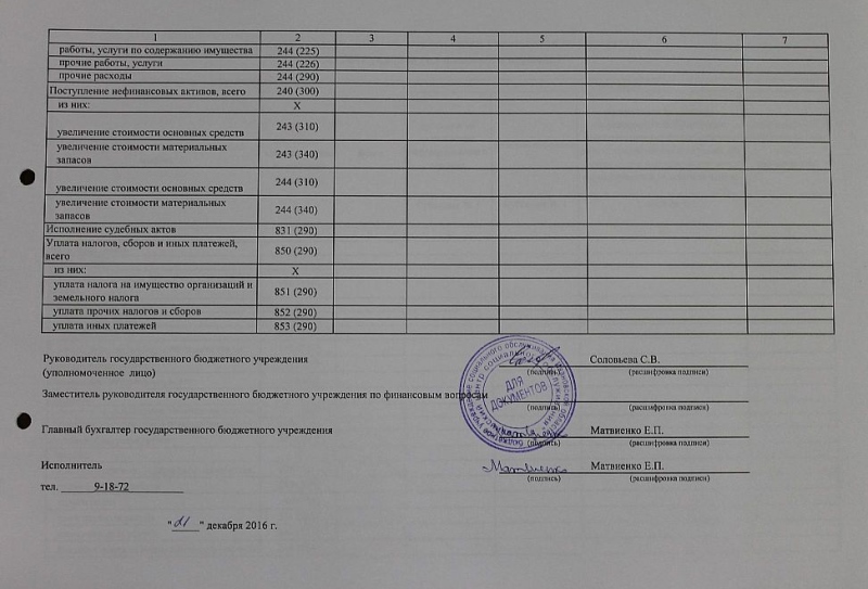 План финансово-хозяйственной деятельности на 2016 год